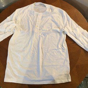 NWOT J. Crew jeans White Henley l/s long sleeve m